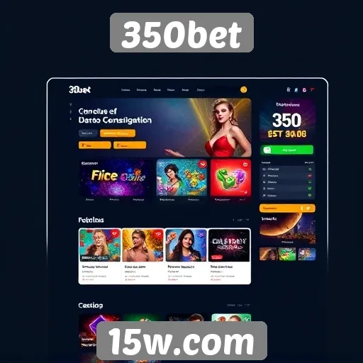 Interface do usuário do site 350bet analisada